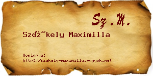 Székely Maximilla névjegykártya